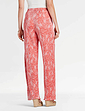 Floral Plisse Trouser - Coral Print