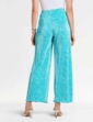 Floral Plisse Trouser - Turquoise