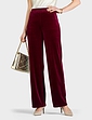 Velour Trouser - Wine