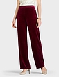 Velour Trouser - Wine