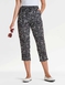 Viscose Crop Print Trouser - Black & White