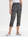 Viscose Crop Print Trouser - Black & White