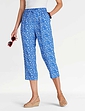 Viscose Crop Print Trouser - Cornflower Blue