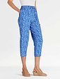 Viscose Crop Print Trouser - Cornflower Blue