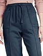 Womens Pin Stitch Leisure Trouser - Navy