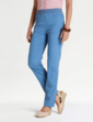 Pull On Stretch Jean With Rib Waistband - Blue