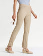 Pull On Stretch Jean With Rib Waistband - Stone