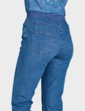 Pull On Stretch Jean With Rib Waistband - Stonewash