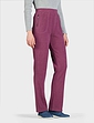 Pull On Elasticated Waist Fleece Trousers With Zip Pockets - Berry