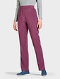 Pull On Elasticated Waist Fleece Trousers With Zip Pockets - Berry