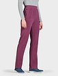 Pull On Elasticated Waist Fleece Trousers With Zip Pockets - Berry