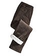 Fleece Lined Cord Trousers - Chocolate