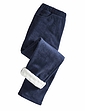 Fleece Lined Cord Trousers - Navy
