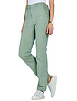 Stretch Trouser with Gathered Hem - Soft Green