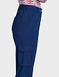 Stretch Cotton Cargo Trouser - Navy