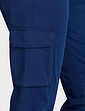 Stretch Cotton Cargo Trouser - Navy