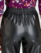 Faux Leather Pull On Trouser - Black