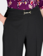 Snaffle Detail Stretch Pull On Trouser - Black