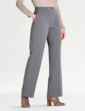 Snaffle Detail Stretch Pull On Trouser - Grey Marl