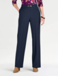 Snaffle Detail Stretch Pull On Trouser - Navy