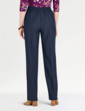 Snaffle Detail Stretch Pull On Trouser - Navy