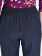 Snaffle Detail Stretch Pull On Trouser - Navy