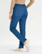 Fleece Lined Pull On Jean - Stonewash