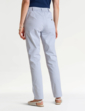 Stripe Cotton Chino Pull On Trouser - White