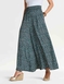 Deep Shirred Waist Print Culotte - Black