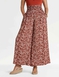 Deep Shirred Waist Print Culotte - Chestnut