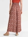 Deep Shirred Waist Print Culotte - Chestnut