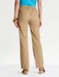 Pull On Embroidered Leg Trouser - Sand