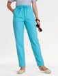Pull On Seersucker Trouser - Sea Green