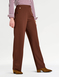 Scuba Crepe Textured Pull On Trouser with Gold Button Detail - Chocolate