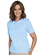 Ladies Grandad Top With Embroidery - Blue