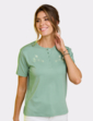 Ladies Grandad Top With Embroidery - Light Khaki