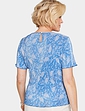 Print Plisse Top - Blue