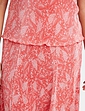 Print Plisse Top - Coral Print