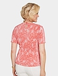 Print Plisse Top - Coral Print