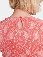 Print Plisse Top - Coral Print