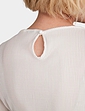 Plisse Top Plain - Ivory