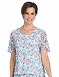 Mesh Print Top - Duck Egg