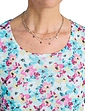 Mesh Print Top - Duck Egg