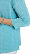 Slinky Mock 2 in 1 Top and Necklace - Duck Egg Blue