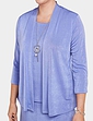 Slinky Mock 2 in 1 Top and Necklace - Lavender