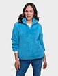 Half Zip Fleece Top - Denim