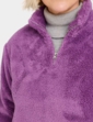 Half Zip Fleece Top - Plum