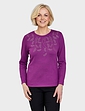 Diamante Trim Warm Handle Top - Purple