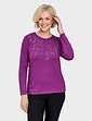 Diamante Trim Warm Handle Top - Purple