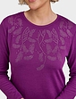 Diamante Trim Warm Handle Top - Purple